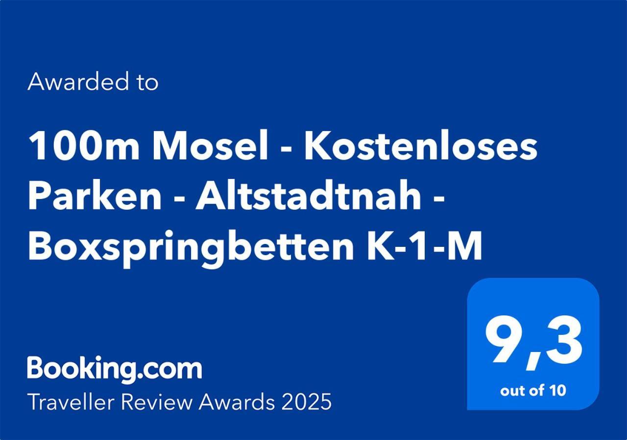 100M Mosel - Kostenloses Parken - Altstadtnah - Boxspringbetten K-1-M Koblenz  Kültér fotó